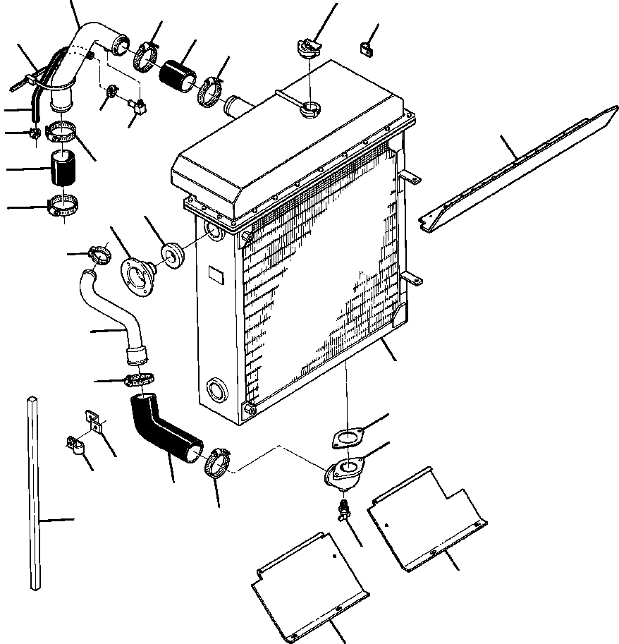 BAFFLE, RADIATOR TOP AIR 713 482 C1 KOMATSU