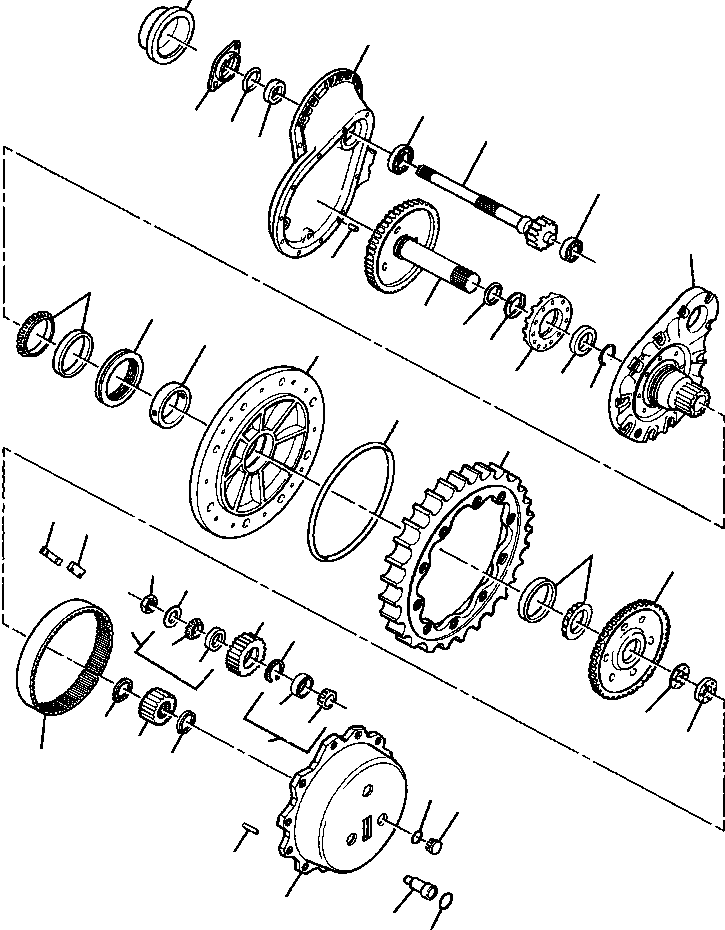 SHAFT, SPROCKET DRIVE 654 718 C1 KOMATSU