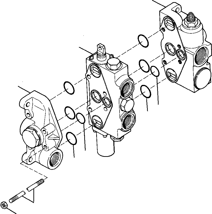 VALVE BANK ASSEMBLY, ONE SPOOL (1303 686 H91) KOMATSU