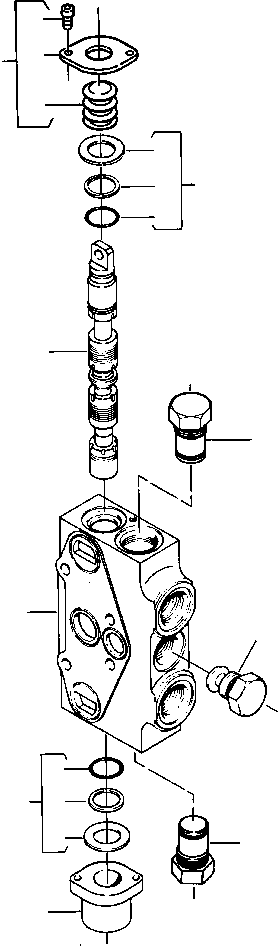 SECTION VALVE ASSEMBLY, BLADE TILT 1216 463 H92 KOMATSU