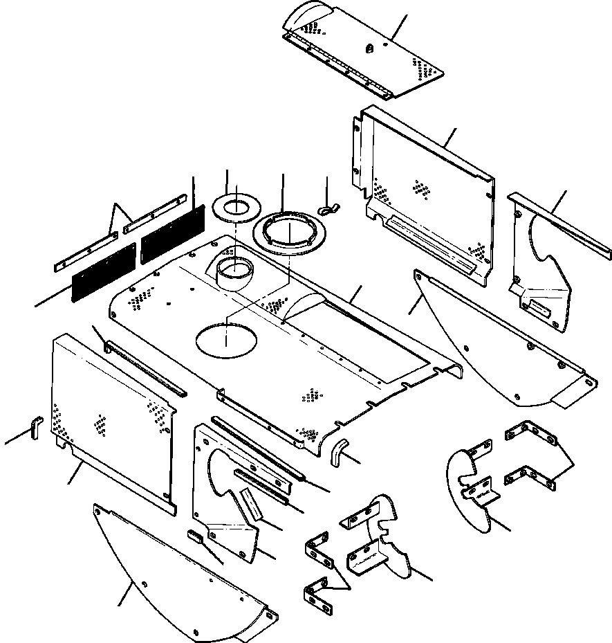 HOOD, PERFORATED 1252 152 H91 KOMATSU