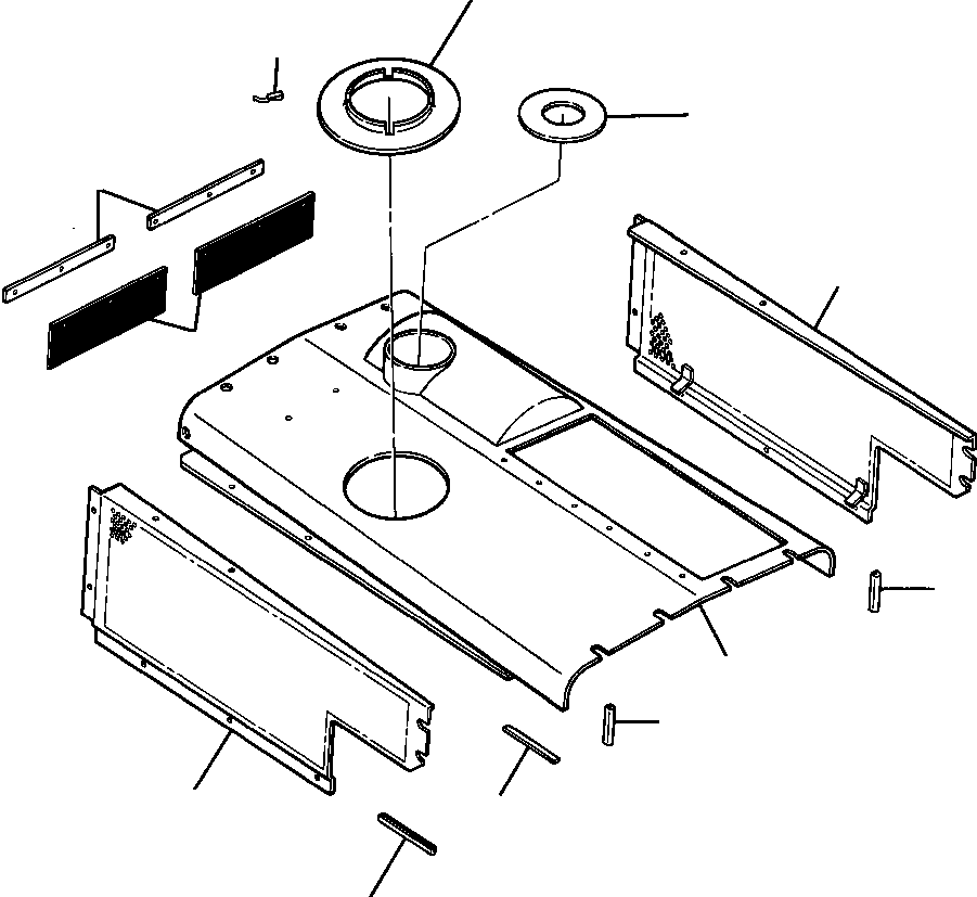DOOR, LEFT ENGINE SIDE 717 382 C1 KOMATSU
