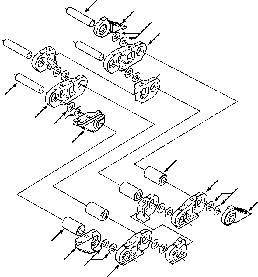 CHAIN, MULTIPLE NOTCH SPLIT LINK 1301 317 H91 KOMATSU