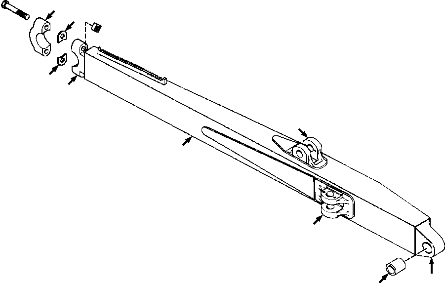 PUSHARM W/PINS, LEFT ( 711 554 C93) KOMATSU