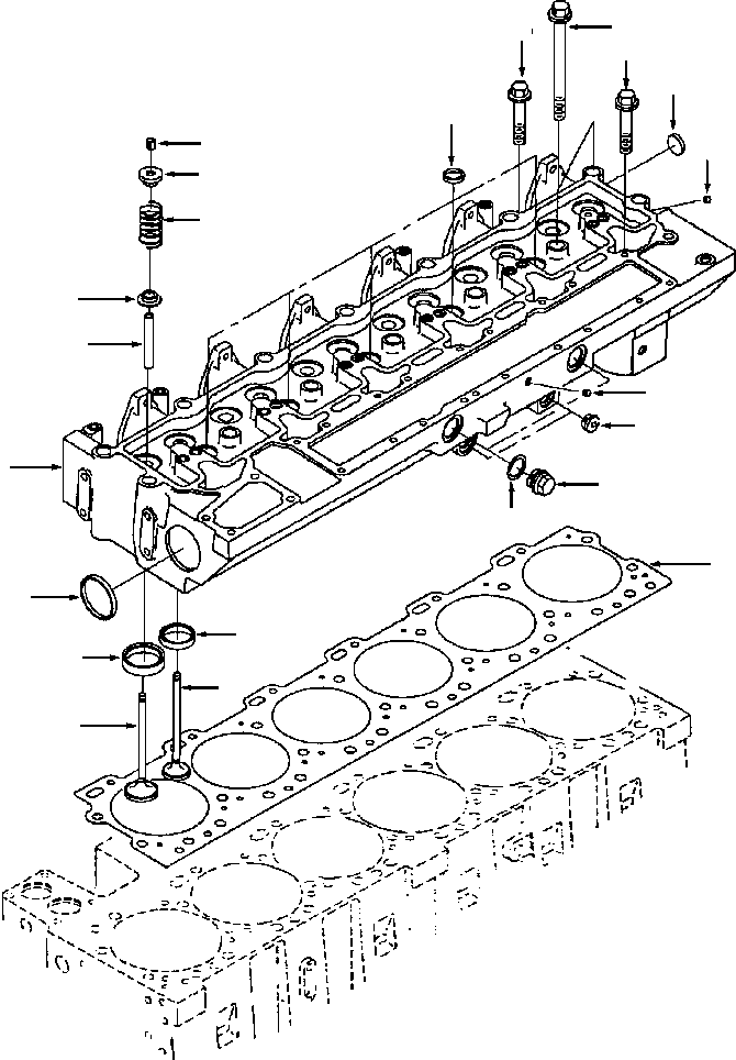 HEAD, CYLINDER ASSEMBLY 1241 271 H91 KOMATSU