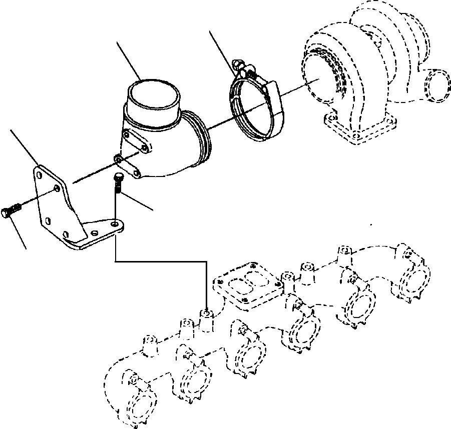 BRACE, EXHAUST OUT CONNECTION 1241 279 H1 KOMATSU