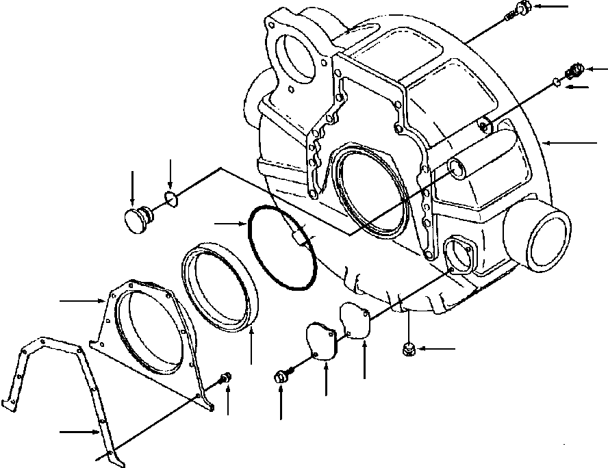 Картер маховика 1241 259 H2 KOMATSU