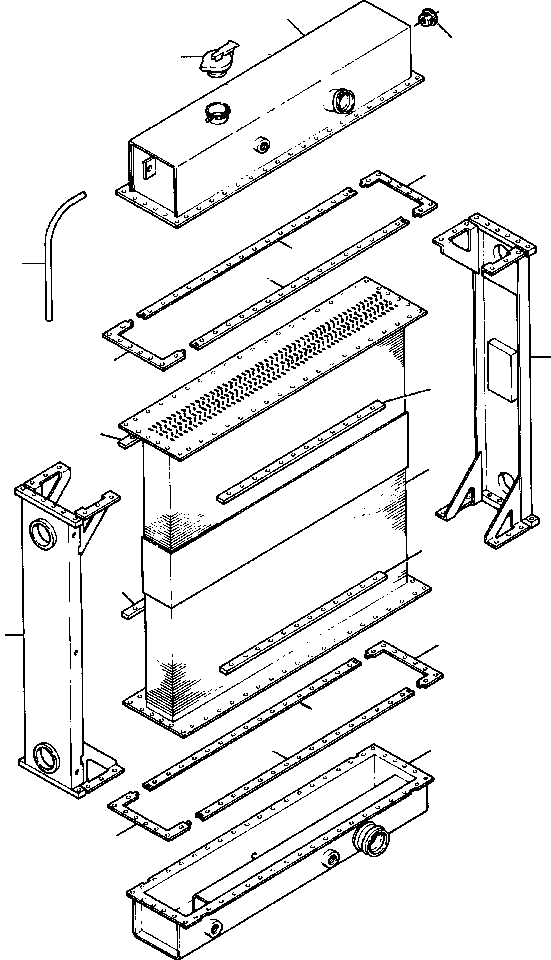 RADIATOR ASSY, STANDARD CORE 1305 545 H91 KOMATSU