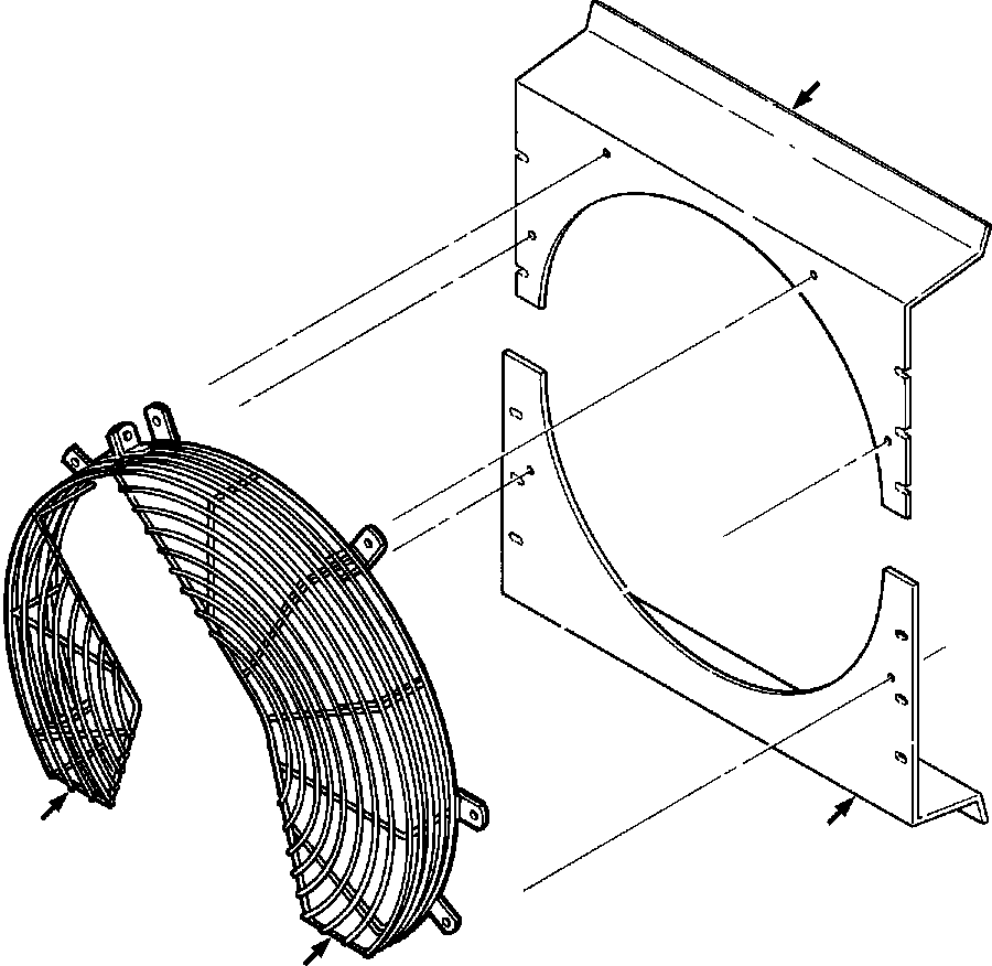 GUARD, LEFT FAN 1282 286 H91 KOMATSU