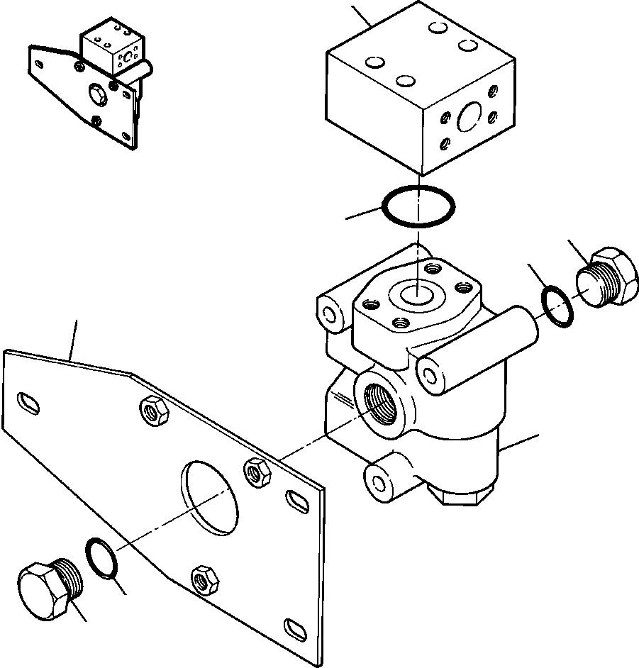 TEE, MANIFOLD 748 968 C1 KOMATSU