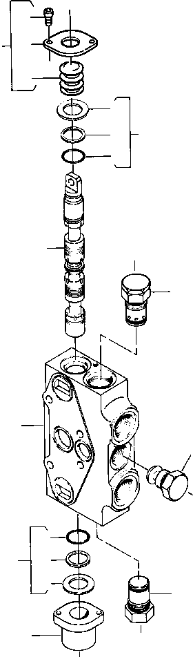 SECTION VALVE ASSEMBLY, RIPPER 1216 464 H92 KOMATSU