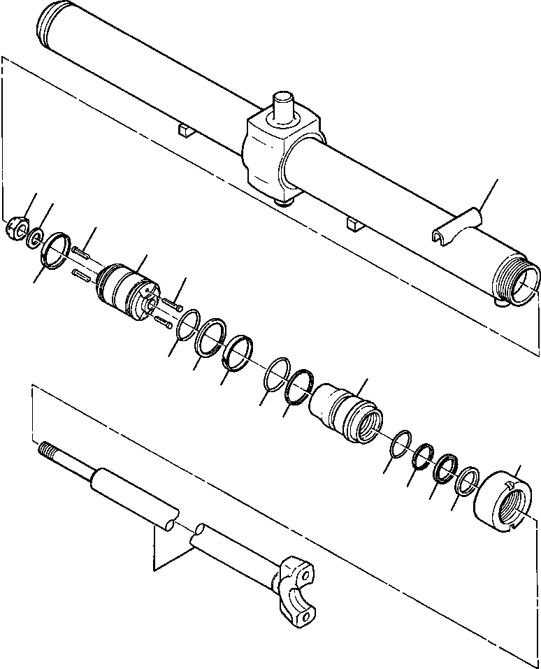 CYLINDER ASSEMBLY, BLADE LIFT 1228 698 H92 KOMATSU