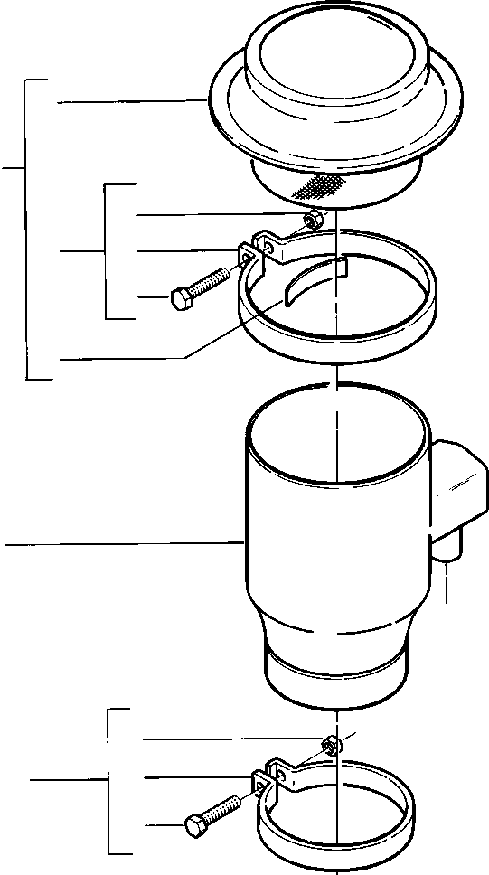 PRECLEANER ASSEMBLY, AIR CLEANER 1210 786 H91 KOMATSU
