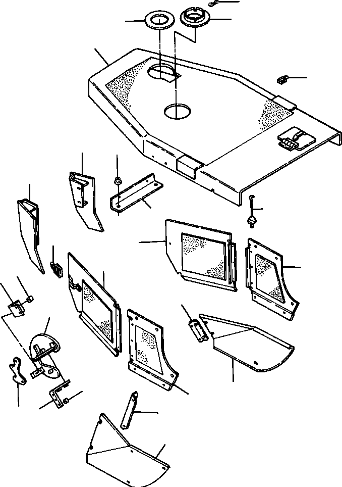 BRACKET, LEFT LOWER 747 144 C1 KOMATSU