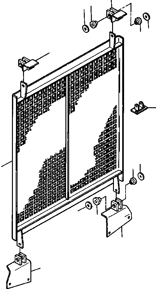 REAR ROPS SCREEN (703 933 C91) KOMATSU
