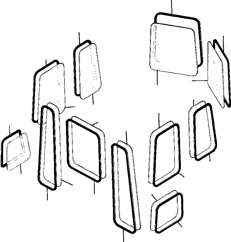 SEAL, GLASS (88.5 IN. LONG) 732 613 C1 KOMATSU