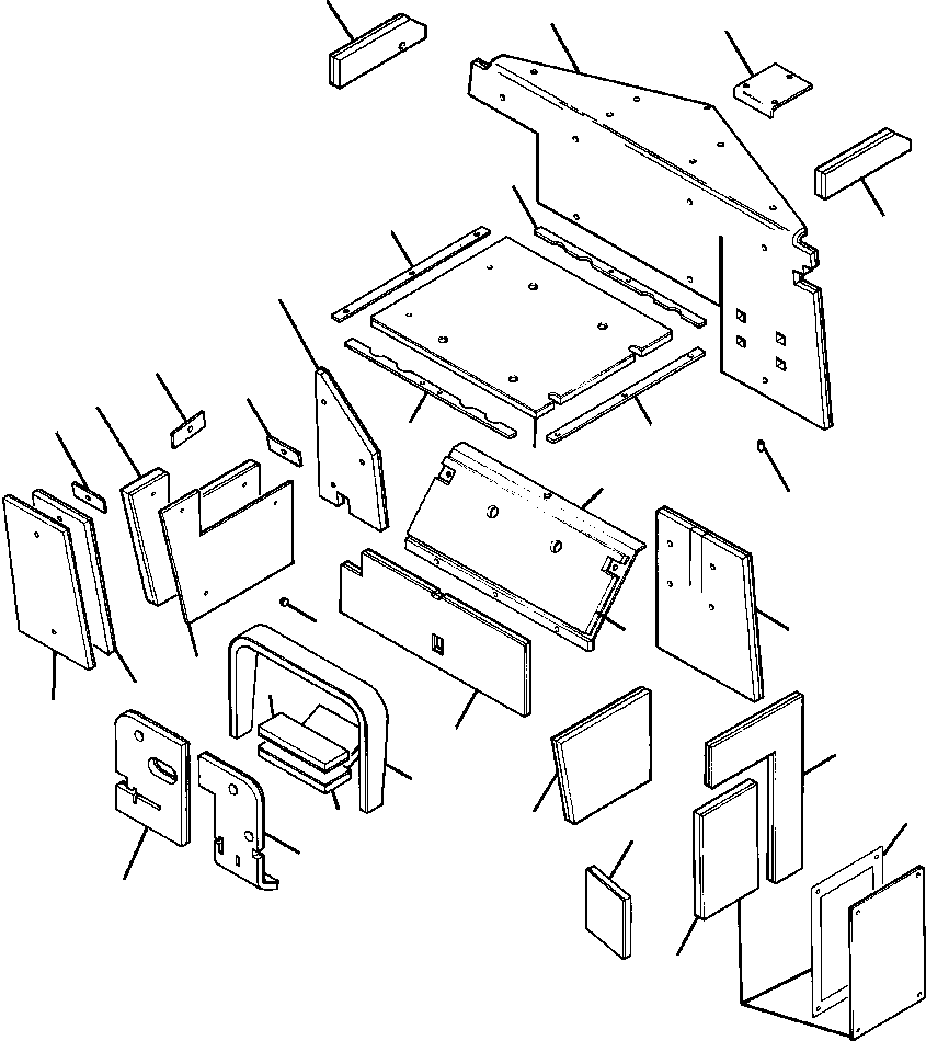INSULATION, REAR INNER SIDE TOWER 1233 136 H1 KOMATSU