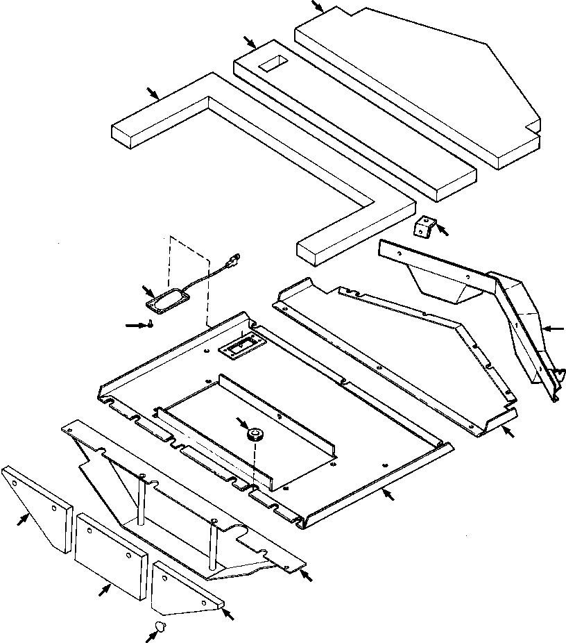 PLATE, FRONT ROOF 1304 064 91 KOMATSU