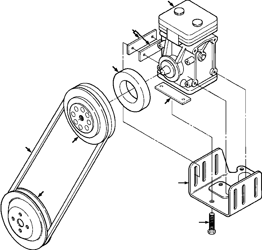 Монтажный кронштейн 1252 266 H91 KOMATSU