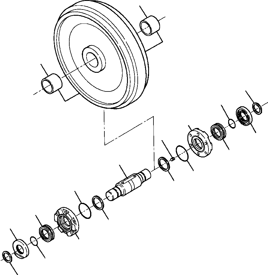 IDLER ASSEMBLY, FRONT 741 254 C91 KOMATSU