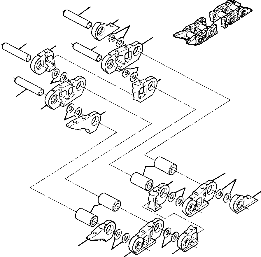 CHAIN ASSEMBLY, TRACK  (SEE PG 15-026) 1236 231 H91 KOMATSU