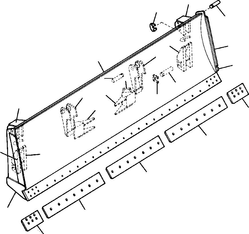 BLADE ASSEMBLY, STRAIGHT (1211 943 H91) KOMATSU