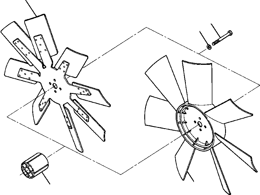 FAN, BLOWER (8 BLADES) 1244 375 H1 KOMATSU