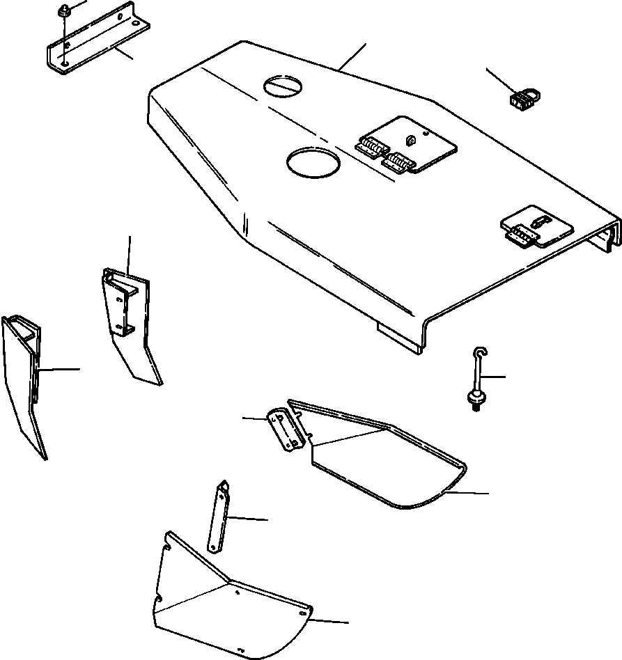 HOOD PANELS AND SUPPORTS (1244 918 H91 KOMATSU