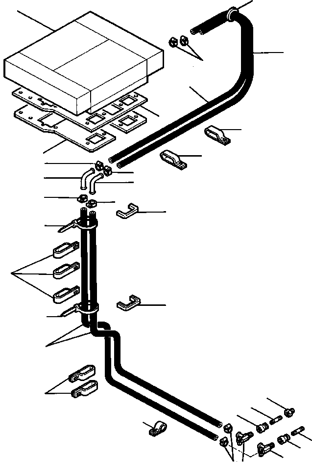 HOSE, LOWER HEATER (114 IN. LONG) 736 007 C1 KOMATSU