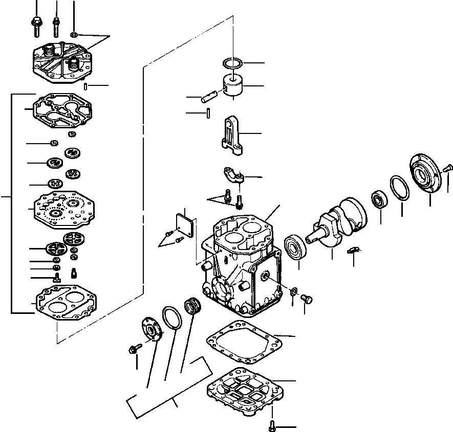 COMPRESSOR ASSEMBLY, REFRIGERANT 1213 618 H91 KOMATSU