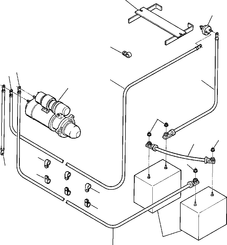 CABLE, DISCONNECT SWITCH TO MOTOR GROUND 740 494 C2 KOMATSU