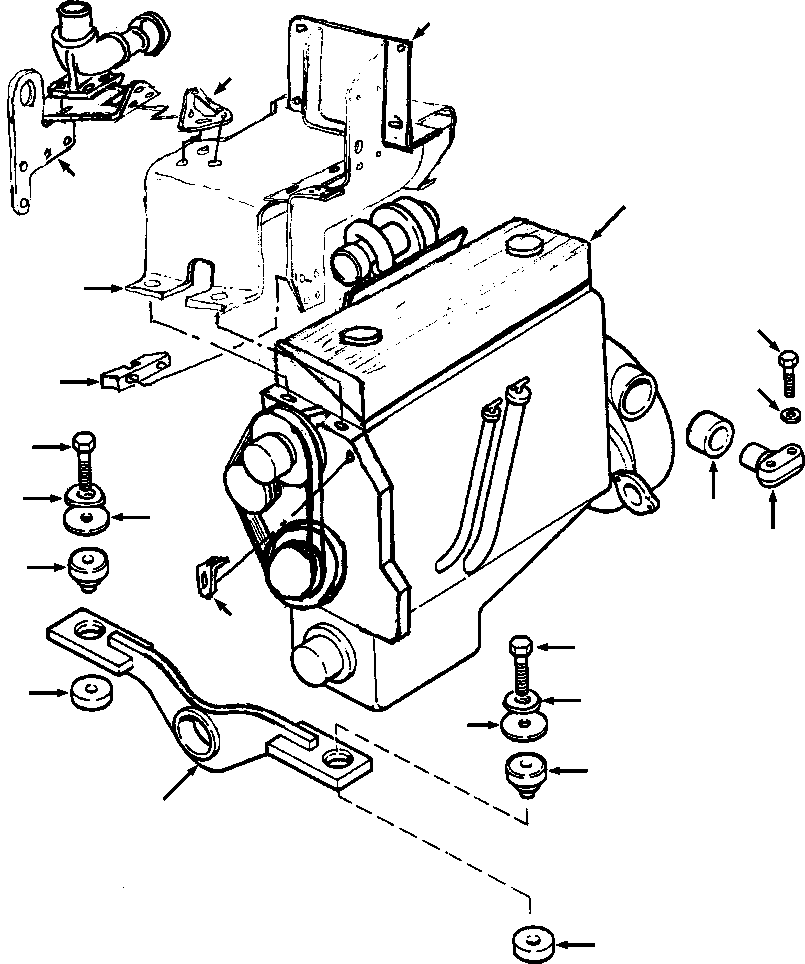 SUPPORT, FRONT 1284 736 H91 KOMATSU