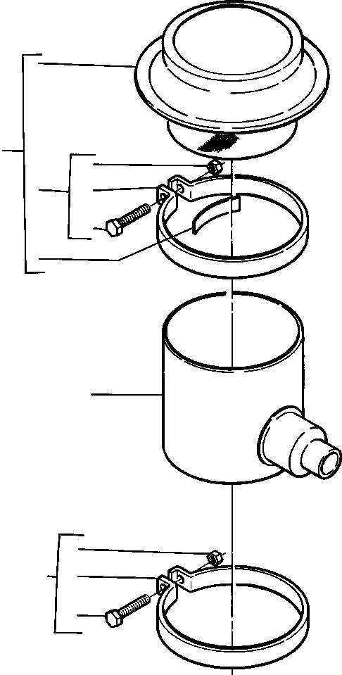 HOOD ASSEMBLY, PRE-CLEANER 630 722 C91 KOMATSU