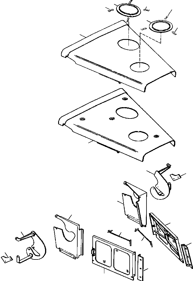 HOOD, PERFORATED 1210 751 H93 KOMATSU