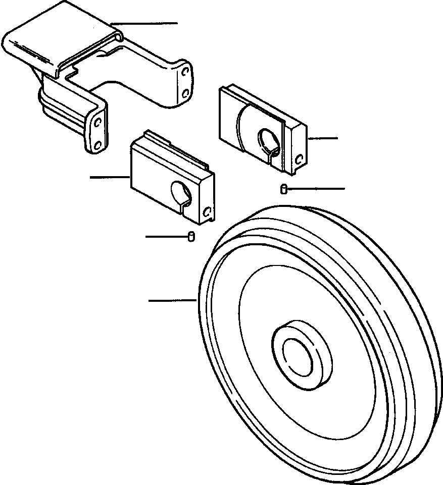 BLOCK, LEFT GUIDE 1249 348 H1 KOMATSU
