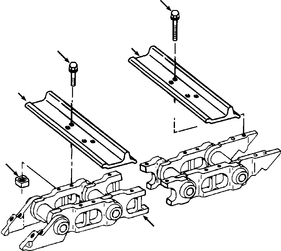TRACK CHAIN WITH 34 IN SHOES (743 217 C93) KOMATSU