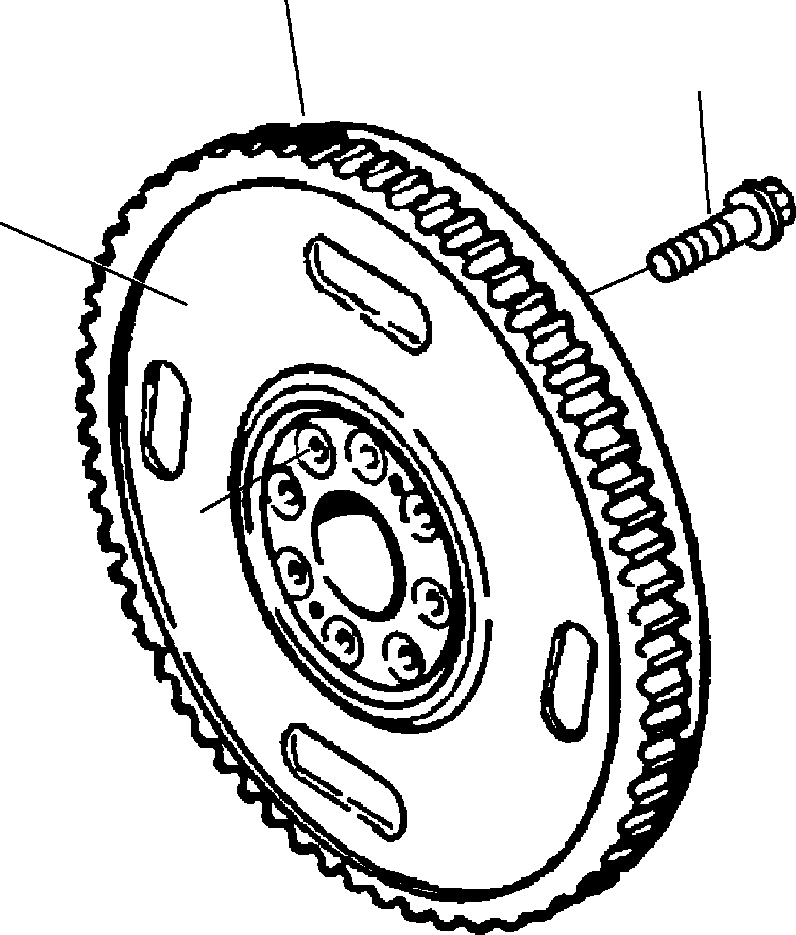 FLYWHEEL ASSEMBLY 1246 332 H91 KOMATSU
