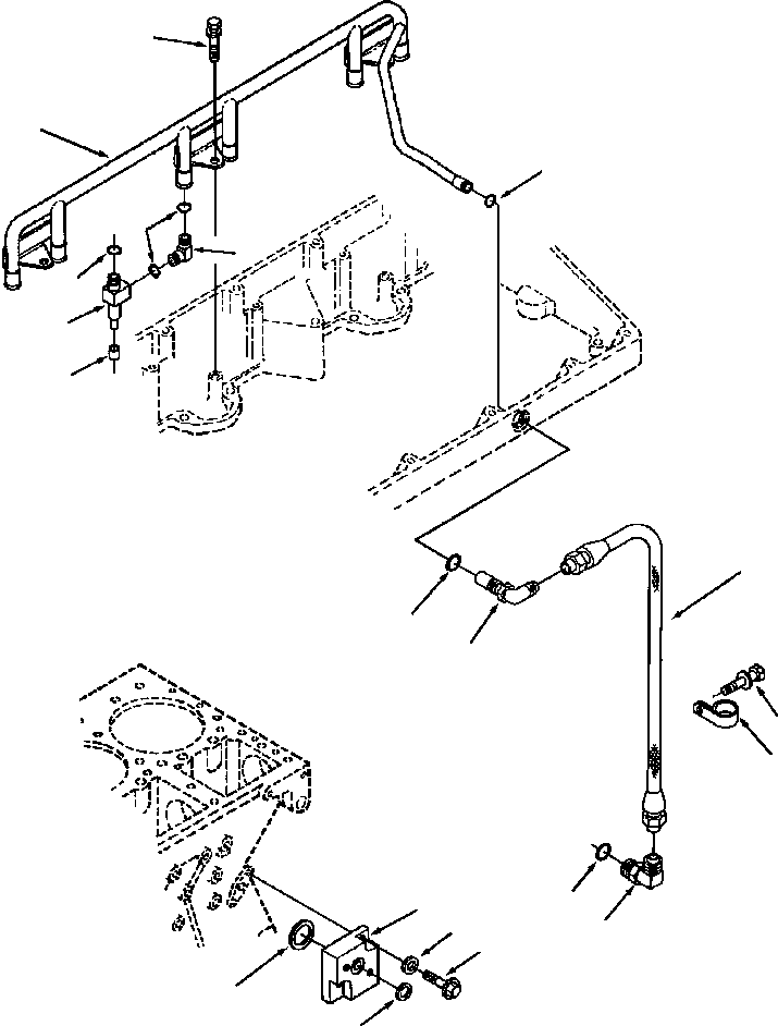 CONNECTION, OIL SUPPLY 1307 058 H91 KOMATSU