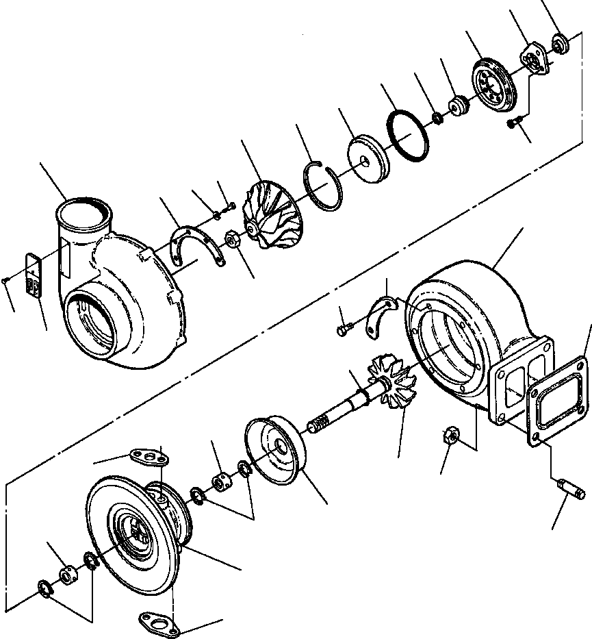 TURBOCHARGER H2D (1295 722 H91) KOMATSU