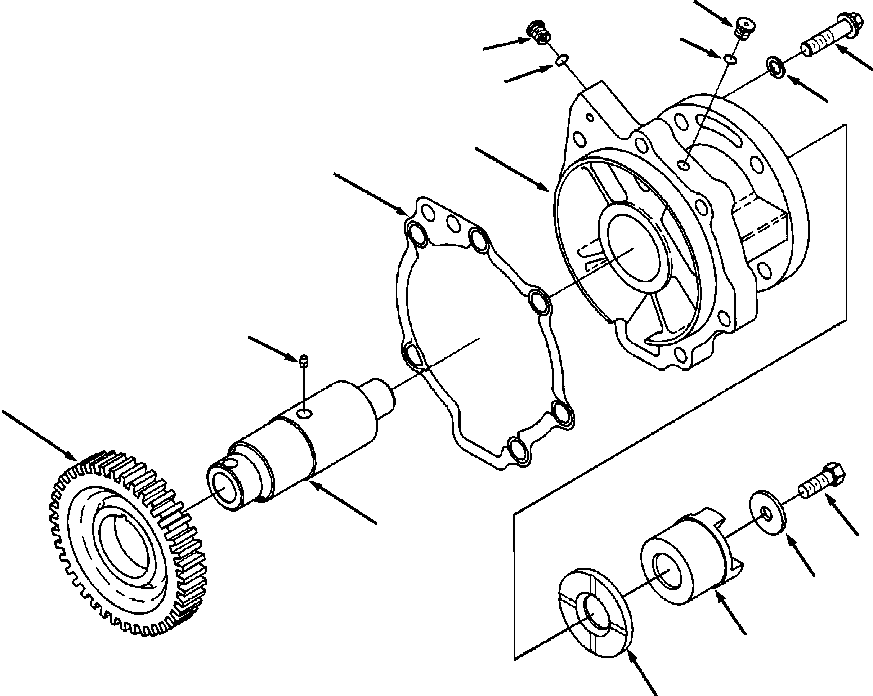 SUPPORT, ACCESSORY DRIVE 1268 166 H1 KOMATSU
