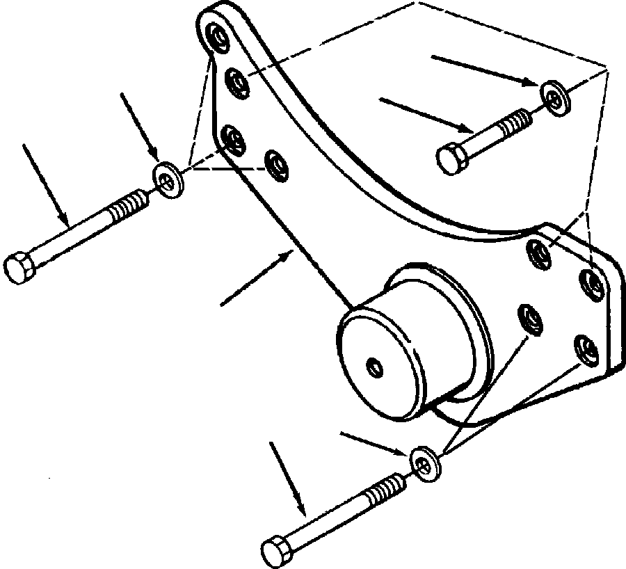 SUPPORT, FRONT ENGINE 1246 263 H1 KOMATSU