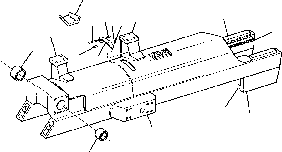 FRAME ASSEMBLY, RIGHT TRACK 739 445 C91 KOMATSU