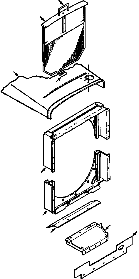 RADIATOR DEBRIS SCREEN - FACTORY (1305 418 H91) KOMATSU