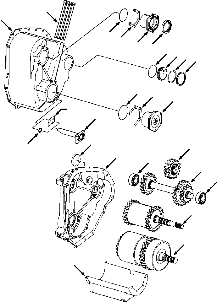 MANIFOLD, OUTPUT SHAFT 709 702 C1 KOMATSU