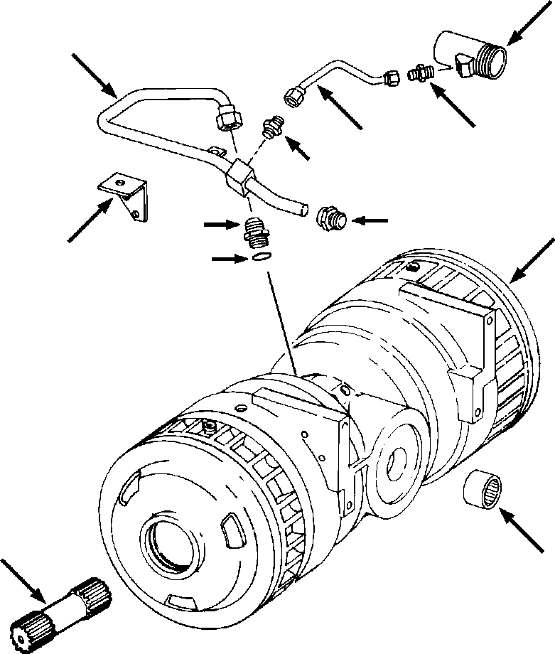 ANGLE, LUBE TUBE 709 853 C1 KOMATSU