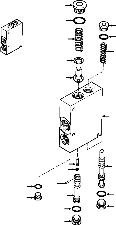 VALVE ASSEMBLY, PILOT SUPPLY 1258 708 H91 KOMATSU