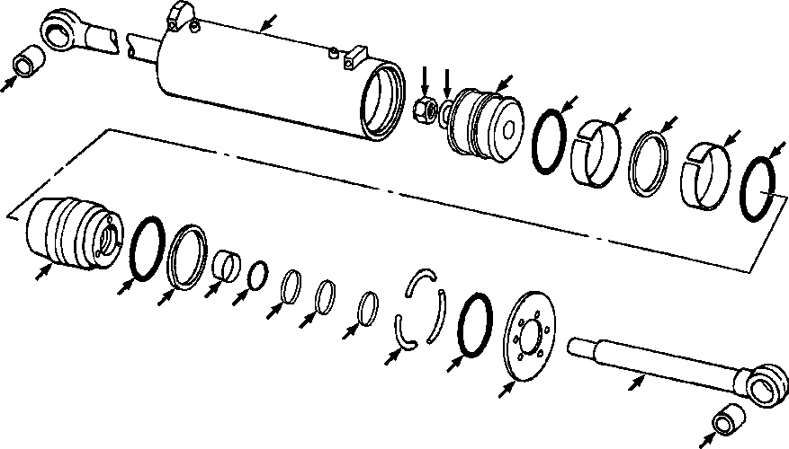 ROD W/BUSHING, CYLINDER 658 666 C91 KOMATSU