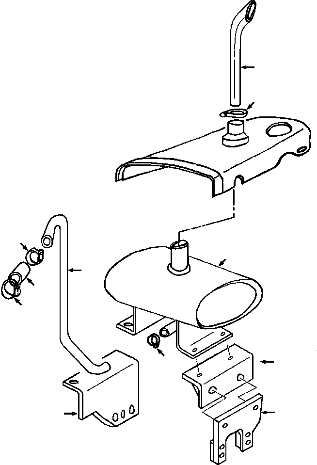 EXHAUST SYSTEM (1305 404 H91) KOMATSU