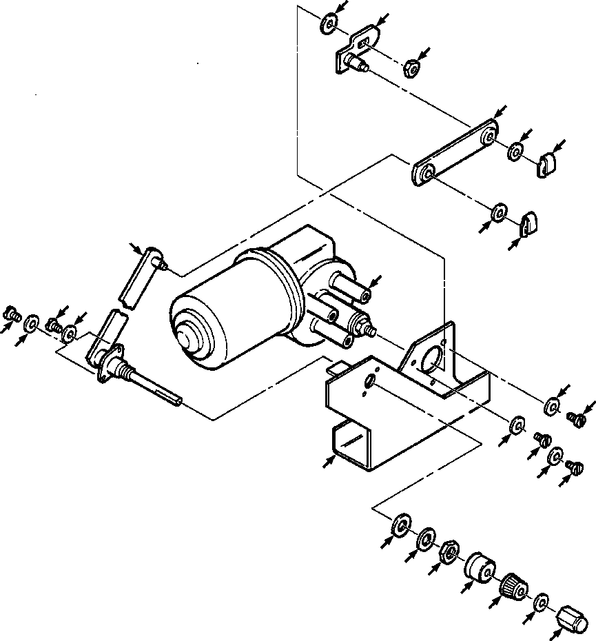 WIPER MOTOR ASSY, RIGHT 1218 142 H91 KOMATSU