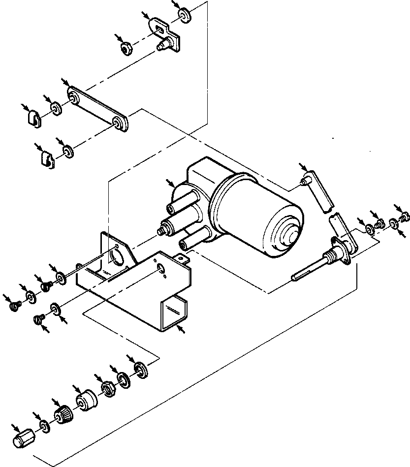 MOTOR ASSY, LEFT WIPER 1218 141 C91 KOMATSU